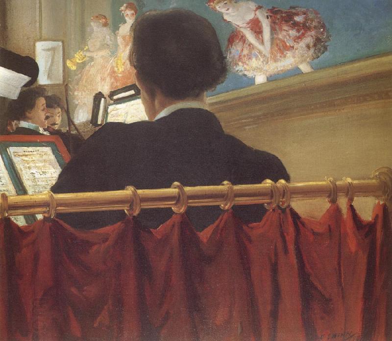 Shinn Everett The Orchestra Pit,Old Proctor's Fifth Avenue Theatre China oil painting art